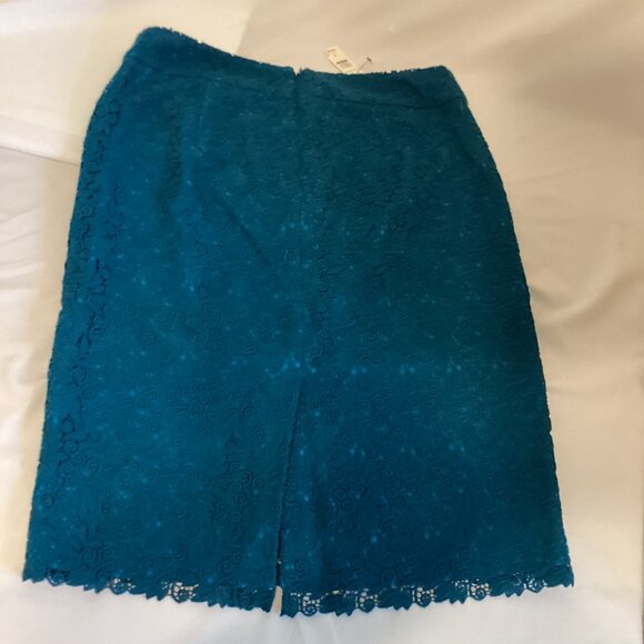 Talbots NWT Teal Lace Skirt – Size 10 Elegant - Picture 3 of 13